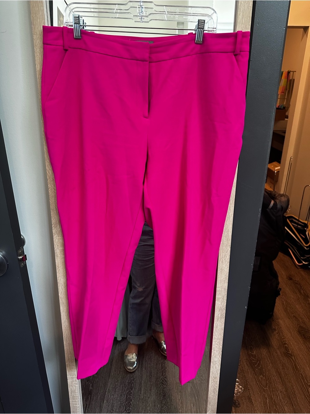 Oasis Fuchsia Tailored Stretch Trousers